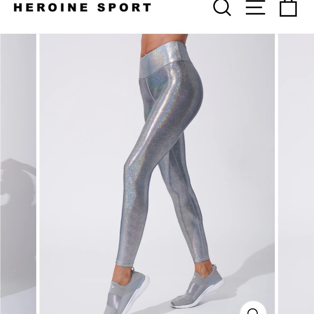 Heroine Sport Silver Metallic Leggings